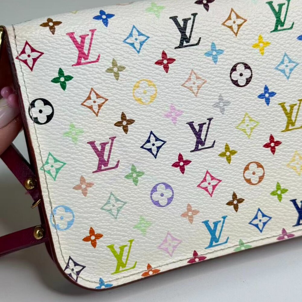 Louis Vuitton White Multicolor Wallet with Colorful Monogram Design - Picture 7 of 8